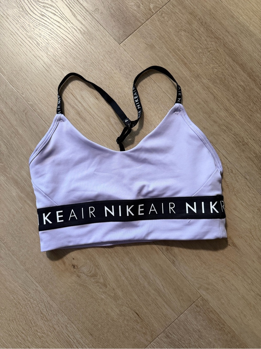 Nike Lavender Sports Bra with Black Logo Band